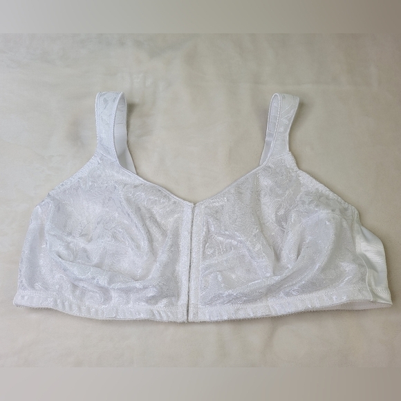 Just My Size Front Close Bra 50DD #1107 White - Picture 5 of 8